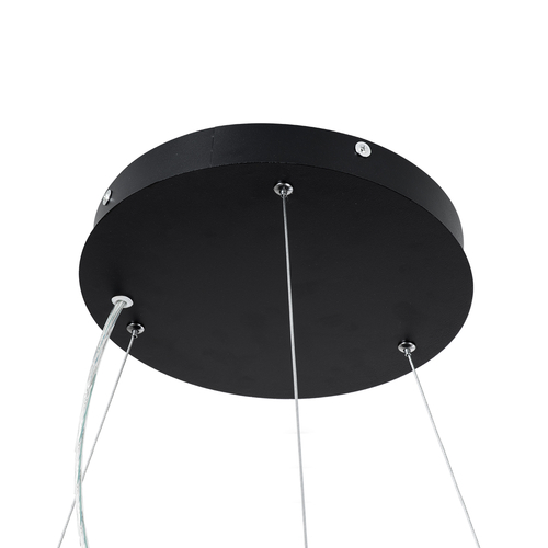 GLOBOSTAR® BURTON 61204 Μοντέρνο Κρεμαστό Φωτιστικό Οροφής LED 100W 11020lm 120° AC 220-240V IP20 Ρυθμιζόμενο Λευκό CCT με Χειριστήριο από 2700K έως 6000K Dimmable - Lumileds SMD Chip - Μαύρο Ματ - Μ80 x Π80 x Υ8cm - 3 Χρόνια Εγγύηση