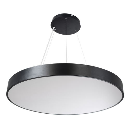 GLOBOSTAR® BURTON 61204 Μοντέρνο Κρεμαστό Φωτιστικό Οροφής LED 100W 11020lm 120° AC 220-240V IP20 Ρυθμιζόμενο Λευκό CCT με Χειριστήριο από 2700K έως 6000K Dimmable - Lumileds SMD Chip - Μαύρο Ματ - Μ80 x Π80 x Υ8cm - 3 Χρόνια Εγγύηση