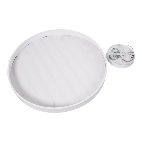 GLOBOSTAR® BURTON 61205-S Μοντέρνο Φωτιστικό Οροφής LED 100W 11020lm 120° AC 220-240V IP20 Ρυθμιζόμενο Λευκό CCT με Χειριστήριο από 2700K έως 6000K Dimmable - Lumileds SMD Chip - Λευκό Ματ - Μ80 x Π80 x Υ8cm - 3 Χρόνια Εγγύηση