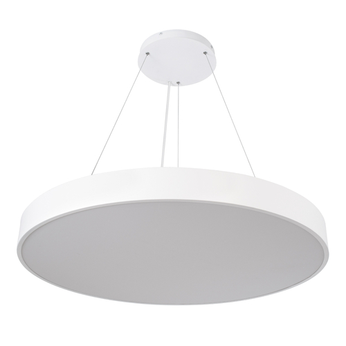 GLOBOSTAR® BURTON 61205 Μοντέρνο Κρεμαστό Φωτιστικό Οροφής LED 100W 11020lm 120° AC 220-240V IP20 Ρυθμιζόμενο Λευκό CCT με Χειριστήριο από 2700K έως 6000K Dimmable - Lumileds SMD Chip - Λευκό Ματ - Μ80 x Π80 x Υ8cm - 3 Χρόνια Εγγύηση