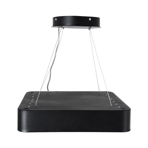 GLOBOSTAR® KAMALA 61206-P Μοντέρνο Κρεμαστό Φωτιστικό Οροφής LED 67W 7370lm 120° AC 220-240V IP20 Ρυθμιζόμενο Λευκό CCT με Χειριστήριο από 2700K έως 6000K Dimmable - Lumileds SMD Chip - Μαύρο Ματ - Μ40 x Π40 x Υ8cm - 3 Χρόνια Εγγύηση