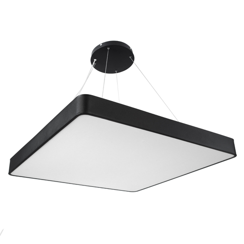 GLOBOSTAR® KAMALA 61210-S Μοντέρνο Φωτιστικό Οροφής LED 100W 11020lm 120° AC 220-240V IP20 Ρυθμιζόμενο Λευκό CCT με Χειριστήριο από 2700K έως 6000K Dimmable - Lumileds SMD Chip - Μαύρο Ματ - Μ80 x Π80 x Υ8cm - 3 Χρόνια Εγγύηση