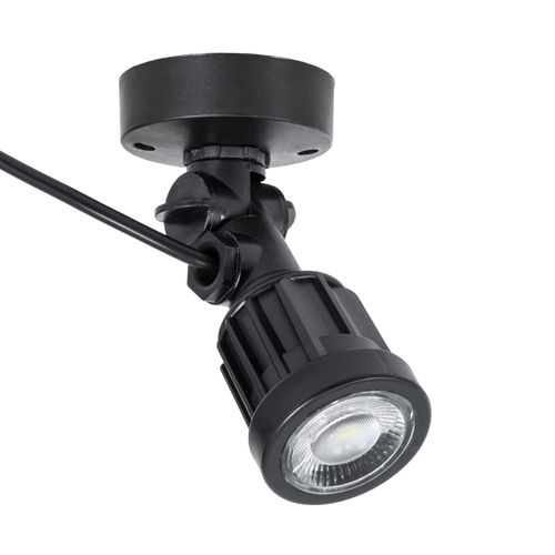 GLOBOSTAR® GARDENINI 61547 Φωτιστικό Σποτ LED 5W 550lm 38° DC 24V Αδιάβροχο IP68 Πράσινο Dimmable - Lumileds SMD Chip - Μαύρο - Μ7 x Π7 x Υ14.5cm - 3 Χρόνια Εγγύηση