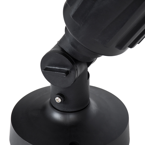 GloboStar® GRASEDO 61615 Βάση Κήπου με Ντουί E27 για Λάμπα Σποτ PAR38 - Αδιάβροχη IP67 - Υψηλής Αντοχής ABS - VDE Certified - Φ9.5 x Υ22cm - Μαύρο - 5 Years Warranty