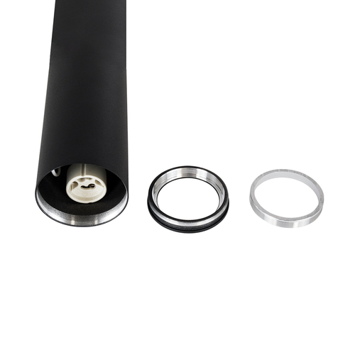 kelvo® DUCT 61620 Φωτιστικό Downlight Σποτ για Λάμπα MR16 με Ντουί 1 x GU10 AC 220-240V IP20 - Μαύρο Ματ - Μ6 x Π6 x Υ60cm