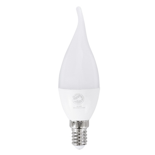 GLOBOSTAR® CANDLE 60008 Λάμπα Κεράκι E14 C37T LED 6W 564lm 260° AC 220-240V IP20 Θερμό Λευκό 2700K - Lumileds SMD Chip - Λευκό Γαλακτερό - Μ3.7 x Π3.7 x Υ12.5cm - 3 Χρόνια Εγγύηση