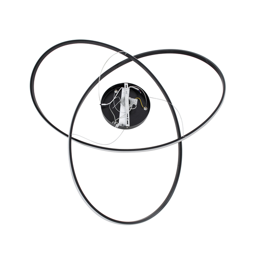 GLOBOSTAR® DEXTER 60917 Μοντέρνο Κρεμαστό Φωτιστικό Οροφής LED 120W 13440lm 300° AC 220-240V IP20 Ρυθμιζόμενο Λευκό CCT με Χειριστήριο από 2700K έως 6000K Dimmable - Lumileds SMD Chip - Μαύρο Ματ - Μ103 x Π103 x Υ22cm - 3 Χρόνια Εγγύηση