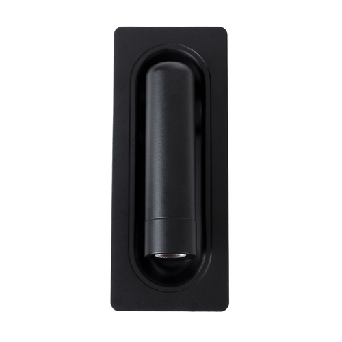 GLOBOSTAR® MANHATTAN 61097 Μοντέρνο Φωτιστικό Τοίχου - Απλίκα Ξενοδοχείου Reading Light LED 3W 405lm 36° AC 220-240V IP20 Φυσικό Λευκό 4500K - Bridgelux COB Chip & TÜV SÜD Driver - Μαύρο - Μ7 x Π7 x Υ17cm - 3 Χρόνια Εγγύηση