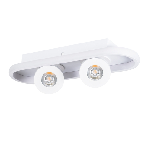 GLOBOSTAR® NESPO 61213 Μοντέρνο Φωτιστικό Οροφής LED 36W 4032lm 360° & 45° AC 220-240V IP20 Ρυθμιζόμενο Λευκό CCT με On/Off 2700K/4500K/6000K - Lumileds SMD Chip - Λευκό Ματ - Μ40 x Π13 x Υ6.5cm - 3 Χρόνια Εγγύηση
