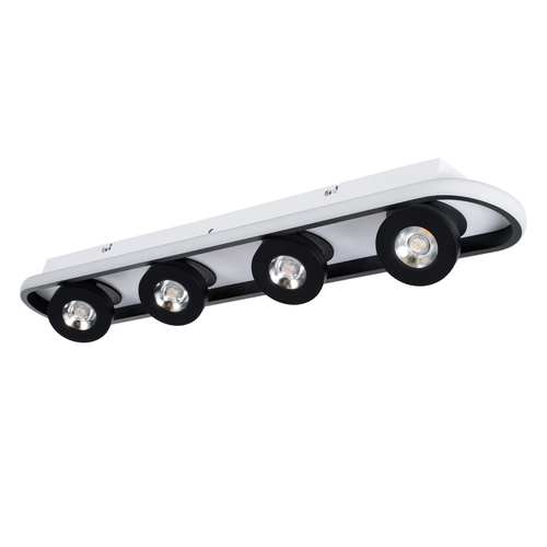 GLOBOSTAR® NESPO 61214 Μοντέρνο Φωτιστικό Οροφής LED 48W 5376lm 360° & 45° AC 220-240V IP20 Ρυθμιζόμενο Λευκό CCT με On/Off 2700K/4500K/6000K - Lumileds SMD Chip - Μαύρο Ματ - Μ80 x Π13 x Υ6.5cm - 3 Χρόνια Εγγύηση