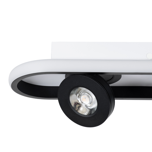 GLOBOSTAR® NESPO 61214 Μοντέρνο Φωτιστικό Οροφής LED 48W 5376lm 360° & 45° AC 220-240V IP20 Ρυθμιζόμενο Λευκό CCT με On/Off 2700K/4500K/6000K - Lumileds SMD Chip - Μαύρο Ματ - Μ80 x Π13 x Υ6.5cm - 3 Χρόνια Εγγύηση