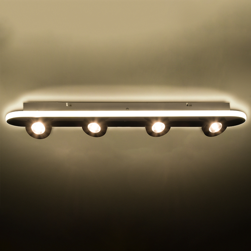 GLOBOSTAR® NESPO 61215 Μοντέρνο Φωτιστικό Οροφής LED 48W 5376lm 360° & 45° AC 220-240V IP20 Ρυθμιζόμενο Λευκό CCT με On/Off 2700K/4500K/6000K - Lumileds SMD Chip - Λευκό Ματ - Μ80 x Π13 x Υ6.5cm - 3 Χρόνια Εγγύηση