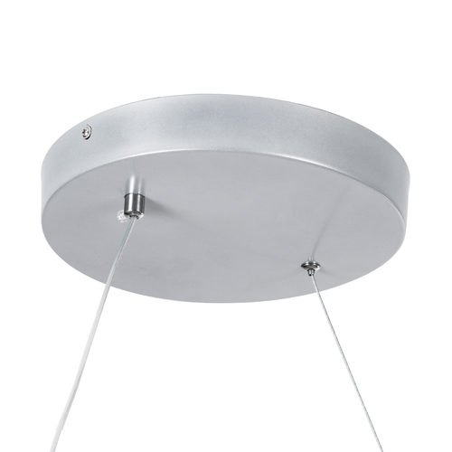 GLOBOSTAR® SPIRALE 61285 Μοντέρνο Κρεμαστό Φωτιστικό Οροφής LED 75W 8400lm 300° AC 220-240V IP20 Ρυθμιζόμενο Λευκό CCT με Χειριστήριο από 2700K έως 6000K Dimmable - Lumileds SMD Chip - Νίκελ Βούρτσας - Μ72 x Π25 x Υ30cm - 3 Χρόνια Εγγύηση