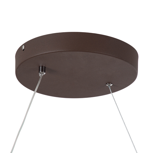 GLOBOSTAR® SPIRALE 61287 Μοντέρνο Κρεμαστό Φωτιστικό Οροφής LED 75W 8400lm 300° AC 220-240V IP20 Ρυθμιζόμενο Λευκό CCT με Χειριστήριο από 2700K έως 6000K Dimmable - Lumileds SMD Chip - Καφέ Ματ - Μ72 x Π25 x Υ30cm - 3 Χρόνια Εγγύηση