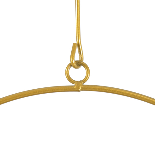 GloboStar® Artificial Garden TILOS 20486 Κρεμαστό Μεταλλικό Κασπώ Γλάστρα - Flower Pot Χρυσό Φ35cm x Υ15cm