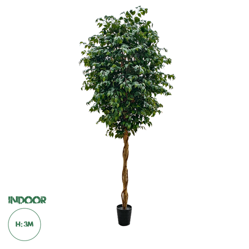 GloboStar® Artificial Garden FICUS BENJAMINA TREE 20432 Τεχνητό Διακοσμητικό Φυτό Φίκος Μπενζαμίνη Υ300cm