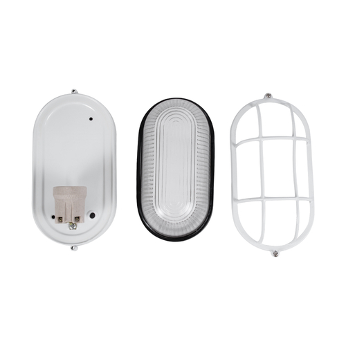 GLOBOSTAR® BOATLIGHT 61582 Vintage Φωτιστικό Καραβοχελώνα Τοίχου - Απλίκα με Ντουί 1 x E27 AC 220-240V Αδιάβροχο IP65 - Λευκό Ματ - Μ21 x Π10.4 x Υ9cm