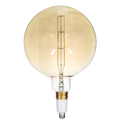 GLOBOSTAR® BULETTE 99029 Λάμπα E27 G300 LED 10W 800lm 360° AC 220-240V IP20 Ultra Θερμό Λευκό 2200K Dimmable - Long Filament Chip - Μελί - Μ30 x Π30 x Υ49cm - 3 Χρόνια Εγγύηση