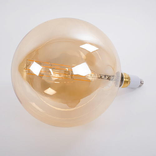 GLOBOSTAR® BULETTE 99029 Λάμπα E27 G300 LED 10W 800lm 360° AC 220-240V IP20 Ultra Θερμό Λευκό 2200K Dimmable - Long Filament Chip - Μελί - Μ30 x Π30 x Υ49cm - 3 Χρόνια Εγγύηση