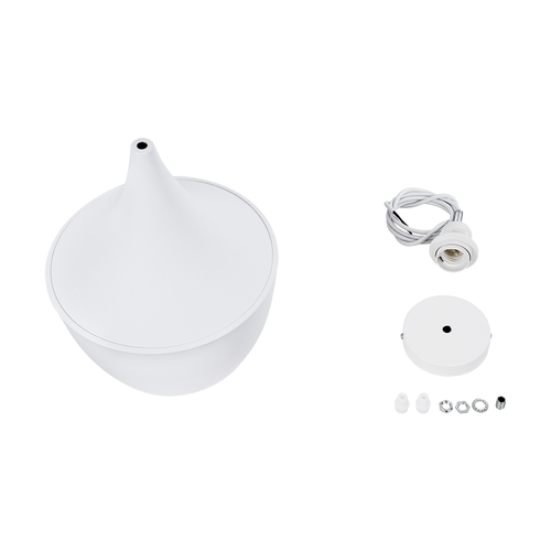 GLOBOSTAR® SHANGHAI 01026-A Μοντέρνο Κρεμαστό Φωτιστικό Οροφής με Ντουί 1 x E27 AC 220-240V IP20 - Λευκό & Χρυσό - Μ24 x Π24 x Υ30cm