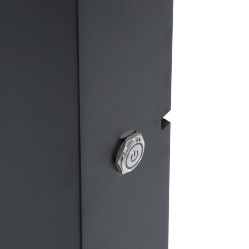 GloboStar® MAKEUP MIRROR-60x90-5 Μοντέρνος Καθρέπτης Μακιγιάζ με Πλαίσιο Φυσικού Ξύλου με Διακόπτη On/Off 10 x E27 AC220-240V - Μ60 x Π7 x Υ90cm - Μαύρος Έβενος