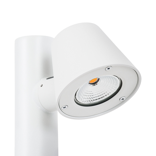 GloboStar® GARDENIA 60509 Φωτιστικό Κήπου - Πάρκου - Πλατείας - Κολωνάκι Αρχιτεκτονικού Φωτισμού Εξωτερικού Χώρου LED 7W 700lm 60° AC220-240V Αδιάβροχο IP65 - Σώμα Αλουμινίου & Tempered Glass - Μ15 x Π18 x Υ180cm - Θερμό Λευκό 2700K - Λευκό - Bridgelux Chip - 5 Years Warranty