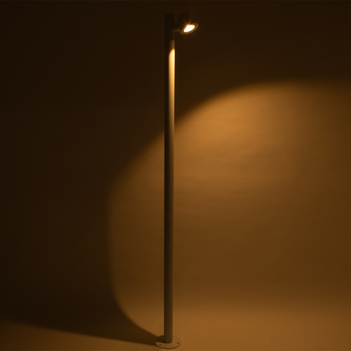 GloboStar® GARDENIA 60509 Φωτιστικό Κήπου - Πάρκου - Πλατείας - Κολωνάκι Αρχιτεκτονικού Φωτισμού Εξωτερικού Χώρου LED 7W 700lm 60° AC220-240V Αδιάβροχο IP65 - Σώμα Αλουμινίου & Tempered Glass - Μ15 x Π18 x Υ180cm - Θερμό Λευκό 2700K - Λευκό - Bridgelux Chip - 5 Years Warranty