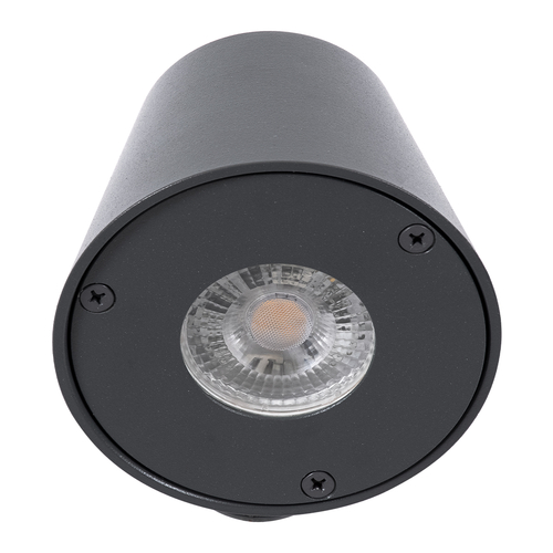 GLOBOSTAR® GARDENIA 60794 Μοντέρνο Φωτιστικό Τοίχου - Απλίκα με Ντουί 1 x GU10 AC 220-240V Αδιάβροχο IP65 - Γκρι Ανθρακί Ματ - Μ9.5 x Π13 x Υ7.7cm