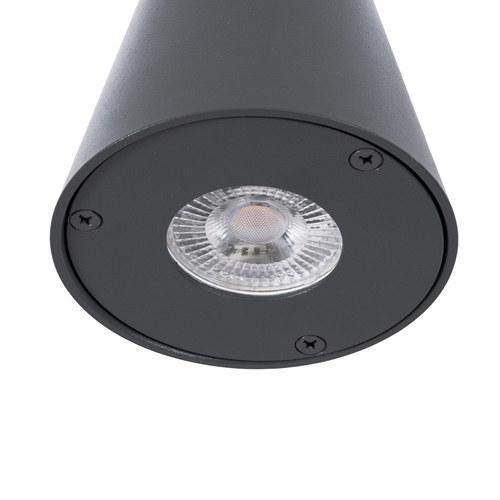 GLOBOSTAR® GARDENIA 60794 Μοντέρνο Φωτιστικό Τοίχου - Απλίκα με Ντουί 1 x GU10 AC 220-240V Αδιάβροχο IP65 - Γκρι Ανθρακί Ματ - Μ9.5 x Π13 x Υ7.7cm