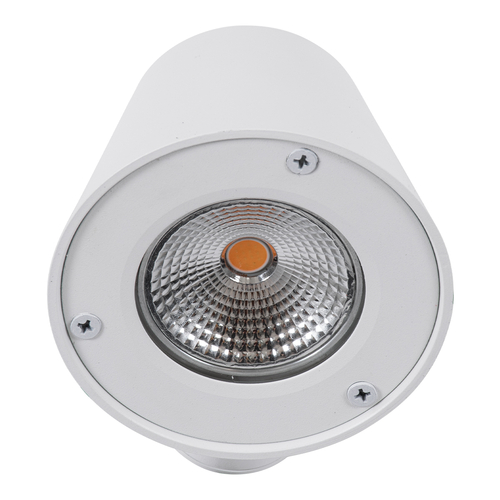 GLOBOSTAR® GARDENIA 60797 Μοντέρνο Φωτιστικό Τοίχου - Απλίκα LED 7W 700lm 60° AC 220-240V Αδιάβροχο IP65 Θερμό Λευκό 2700K - Bridgelux COB Chip & TÜV SÜD Driver - Λευκό Ματ - Μ9.5 x Π13 x Υ7.7cm - 5 Χρόνια Εγγύηση