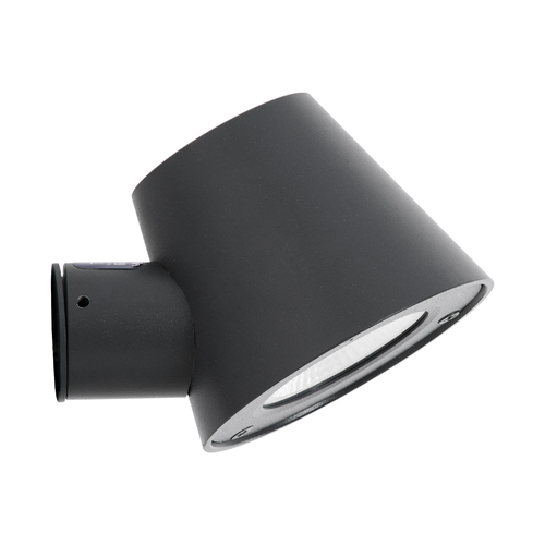 GLOBOSTAR® GARDENIA 60798 Μοντέρνο Φωτιστικό Τοίχου - Απλίκα LED 7W 700lm 60° AC 220-240V Αδιάβροχο IP65 Θερμό Λευκό 2700K - Bridgelux COB Chip & TÜV SÜD Driver - Γκρι Ανθρακί Ματ - Μ9.5 x Π13 x Υ7.7cm - 5 Χρόνια Εγγύηση