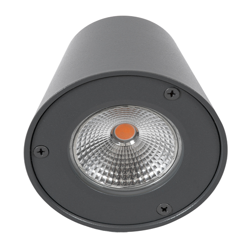 GLOBOSTAR® GARDENIA 60798 Μοντέρνο Φωτιστικό Τοίχου - Απλίκα LED 7W 700lm 60° AC 220-240V Αδιάβροχο IP65 Θερμό Λευκό 2700K - Bridgelux COB Chip & TÜV SÜD Driver - Γκρι Ανθρακί Ματ - Μ9.5 x Π13 x Υ7.7cm - 5 Χρόνια Εγγύηση