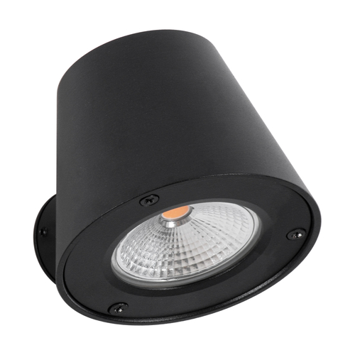 GLOBOSTAR® GARDENIA 60799 Μοντέρνο Φωτιστικό Τοίχου - Απλίκα LED 7W 700lm 60° AC 220-240V Αδιάβροχο IP65 Θερμό Λευκό 2700K - Bridgelux COB Chip & TÜV SÜD Driver - Μαύρο Ματ - Μ9.5 x Π13 x Υ7.7cm - 5 Χρόνια Εγγύηση