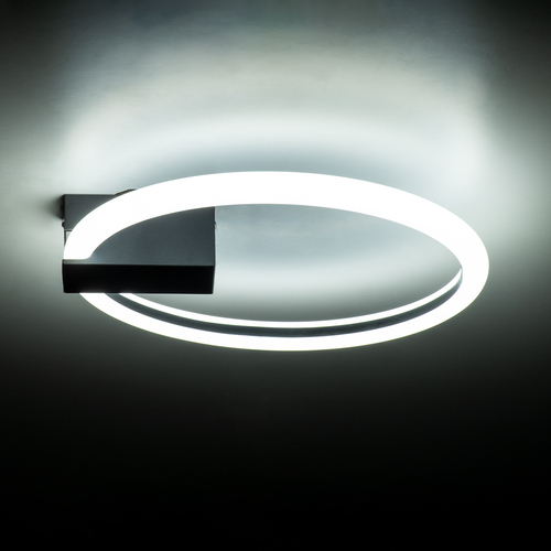 GLOBOSTAR® CINDERELLA 60976 Μοντέρνο Φωτιστικό Οροφής LED 16W 1792lm 360° AC 220-240V IP20 Ρυθμιζόμενο Λευκό CCT με On/Off 2700K/4500K/6000K - Lumileds SMD Chip - Μαύρο Ματ - Μ28.5 x Π28.5 x Υ5cm - 3 Χρόνια Εγγύηση