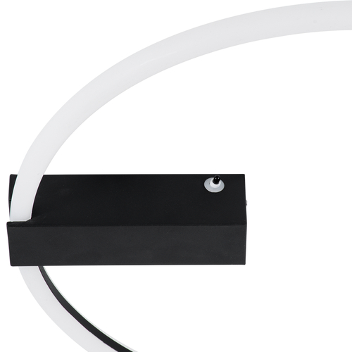 GLOBOSTAR® CINDERELLA 60980 Μοντέρνο Φωτιστικό Οροφής LED 30W 3360lm 360° AC 220-240V IP20 Ρυθμιζόμενο Λευκό CCT με Χειριστήριο από 2700K έως 6000K Dimmable - Lumileds SMD Chip - Μαύρο Ματ - Μ50 x Π50 x Υ5cm - 3 Χρόνια Εγγύηση