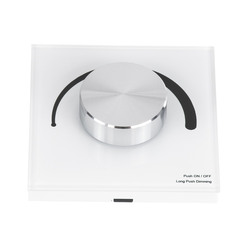 GloboStar® 71454 S1-K SKYDANCE AC Smart RF 2.4Ghz & Ροοστάτη - Push ON/OFF Triac Dimming AC100-240V σε AC100-240V 1 x 1.5A 360W - Max 1.5A 360W - IP20 - Λευκό Σώμα - Μ8.5 x Π8.5 x Υ5cm - 5 Years Warranty