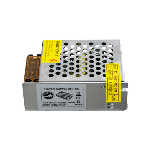 GLOBOSTAR® LUMIVOLT 73032 Τροφοδοτικό/Μετασχηματιστής PELV 25W 2.1A DC 12V IP20 - AC 220-240V σε DC 12V / Ρυθμιζόμενo από DC 10.8V έως DC 13.2V - Μ8.7 x Π5.8 x Υ3.4cm - 3 Χρόνια Εγγύηση