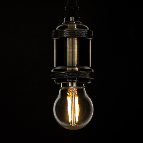 GLOBOSTAR® SPHERE 99005 Λάμπα E27 G45 LED 5W 500lm 360° AC 220-240V IP20 Θερμό Λευκό 2700K Dimmable - Long Filament Chip - Διάφανο - Μ4.5 x Π4.5 x Υ7.5cm - 3 Χρόνια Εγγύηση