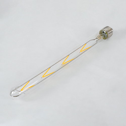 GLOBOSTAR® TUBIS 99020 Λάμπα Σωλήνας E27 T30 LED 8W 800lm 360° AC 220-240V IP20 Θερμό Λευκό 2700K Dimmable - Long Filament Chip - Διάφανο - Μ3 x Π3 x Υ30cm - 3 Χρόνια Εγγύηση