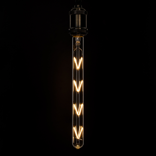 GLOBOSTAR® TUBIS 99020 Λάμπα Σωλήνας E27 T30 LED 8W 800lm 360° AC 220-240V IP20 Θερμό Λευκό 2700K Dimmable - Long Filament Chip - Διάφανο - Μ3 x Π3 x Υ30cm - 3 Χρόνια Εγγύηση