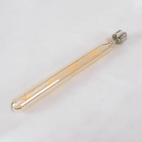 GLOBOSTAR® TUBIS 99050 Λάμπα Σωλήνας E27 T30 LED 8W 720lm 360° AC 220-240V IP20 Ultra Θερμό Λευκό 2200K Dimmable - Long Filament Chip - Μελί - Μ3 x Π3 x Υ30cm - 3 Χρόνια Εγγύηση