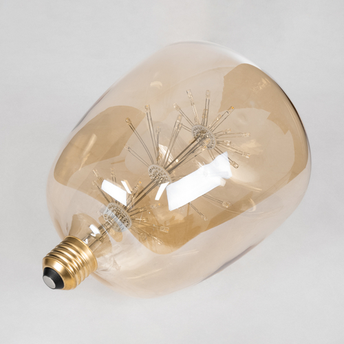 GLOBOSTAR® BARREL 99209 Λάμπα E27 G145 LED 1.6W 140lm 360° AC 220-240V IP20 Ultra Θερμό Λευκό 2200K - Diode HP Filament Chip - Μελί - Μ14.5 x Π14.5 x Υ19cm - 3 Χρόνια Εγγύηση