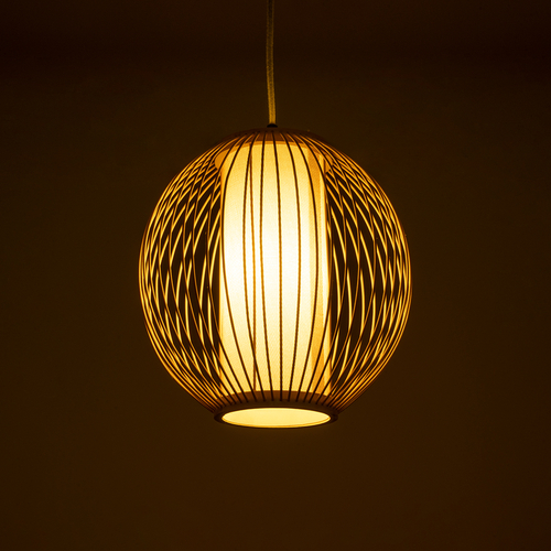 GLOBOSTAR® HIBISCUS 01934 Boho Κρεμαστό Φωτιστικό Οροφής με Ντουί 1 x E27 AC 220-240V IP20 - Μπεζ - Μ28 x Π28 x Υ28cm