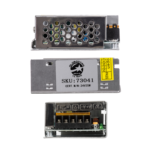 GLOBOSTAR® LUMIVOLT 73041 Τροφοδοτικό/Μετασχηματιστής PELV 25W 1.05A DC 24V IP20 - AC 220-240V σε DC 24V / Ρυθμιζόμενo από DC 22.5V έως DC 25.5V - Μ8.7 x Π5.8 x Υ3.4cm - 3 Χρόνια Εγγύηση