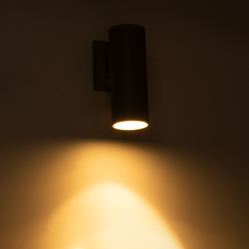 GLOBOSTAR® WALLY 77874 Μοντέρνο Φωτιστικό Τοίχου - Απλίκα με Ντουί 1 x GU10 AC 220-240V Αδιάβροχο IP65 - Γκρι - Μ6.4 x Π11 x Υ17cm