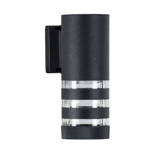 GLOBOSTAR® ORION 77882 Μοντέρνο Φωτιστικό Τοίχου - Απλίκα με Ντουί 1 x GU10 AC 220-240V Αδιάβροχο IP65 - Μαύρο Ματ - Μ9 x Π15 x Υ23.2cm