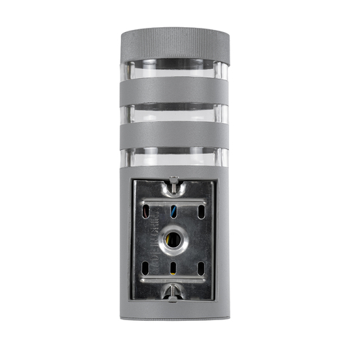 GLOBOSTAR® ORION 77884 Μοντέρνο Φωτιστικό Τοίχου - Απλίκα με Ντουί 1 x GU10 AC 220-240V Αδιάβροχο IP65 - Γκρι Ματ - Μ9 x Π15 x Υ23.2cm