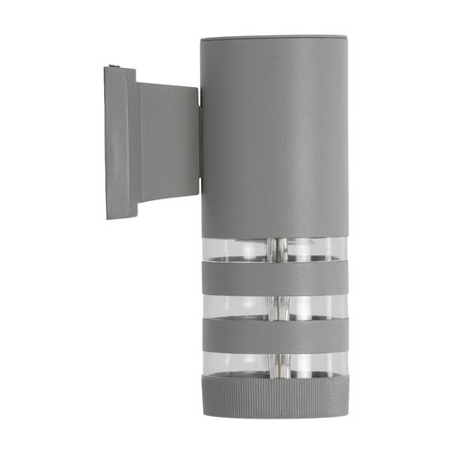 GLOBOSTAR® ORION 77884 Μοντέρνο Φωτιστικό Τοίχου - Απλίκα με Ντουί 1 x GU10 AC 220-240V Αδιάβροχο IP65 - Γκρι Ματ - Μ9 x Π15 x Υ23.2cm