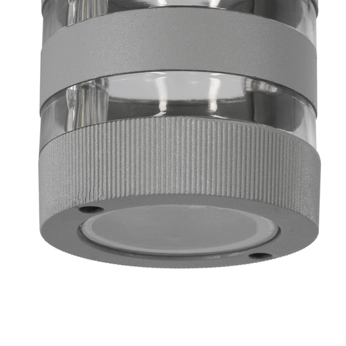 GLOBOSTAR® ORION 77884 Μοντέρνο Φωτιστικό Τοίχου - Απλίκα με Ντουί 1 x GU10 AC 220-240V Αδιάβροχο IP65 - Γκρι Ματ - Μ9 x Π15 x Υ23.2cm