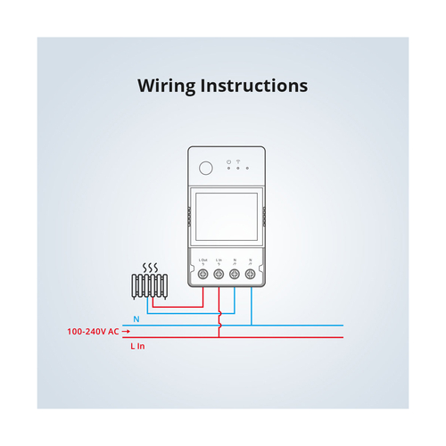 GloboStar® 80079 SONOFF POW Elite POWR316D Smart WiFi Real Time Power Consumption AC 100-240V MAX 16A